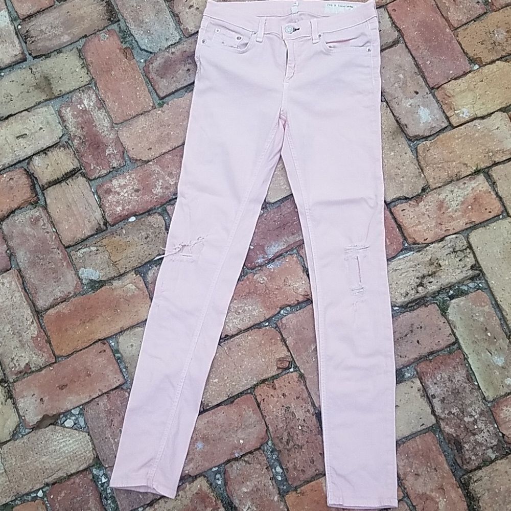 Rag & Bone Pink skinny jeans size 28
